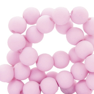 Acrylic beads 6mm lavender pink, 10 grams